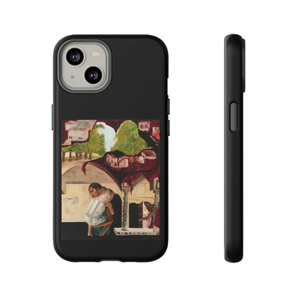 Tough Phone Case Print with "Psyche of Lost Youth" - art under moonlight