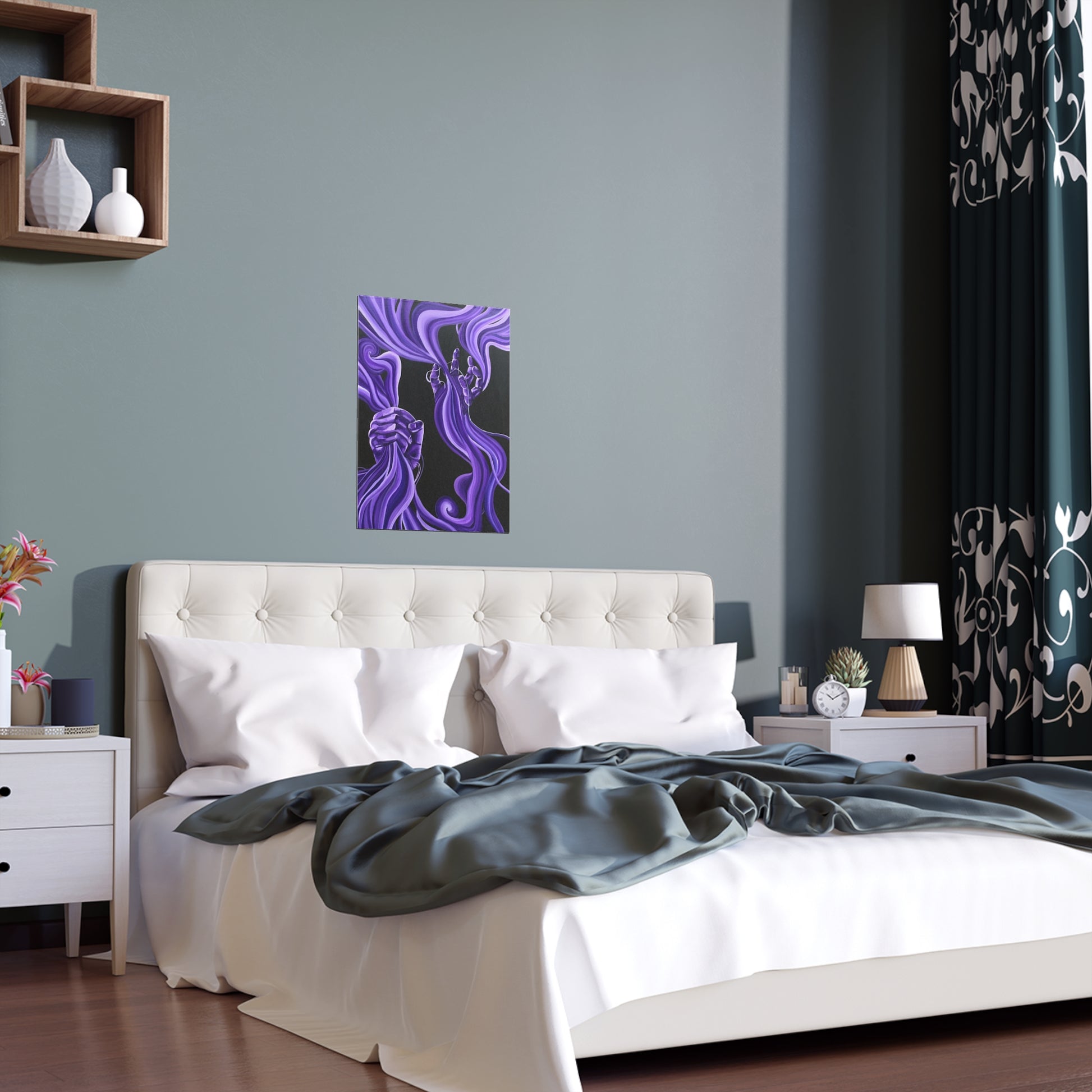 Indoor and Outdoor Silk Poster Print of “Letting Loose" - art under moonlight