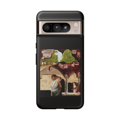Tough Phone Case Print with "Psyche of Lost Youth" - art under moonlight