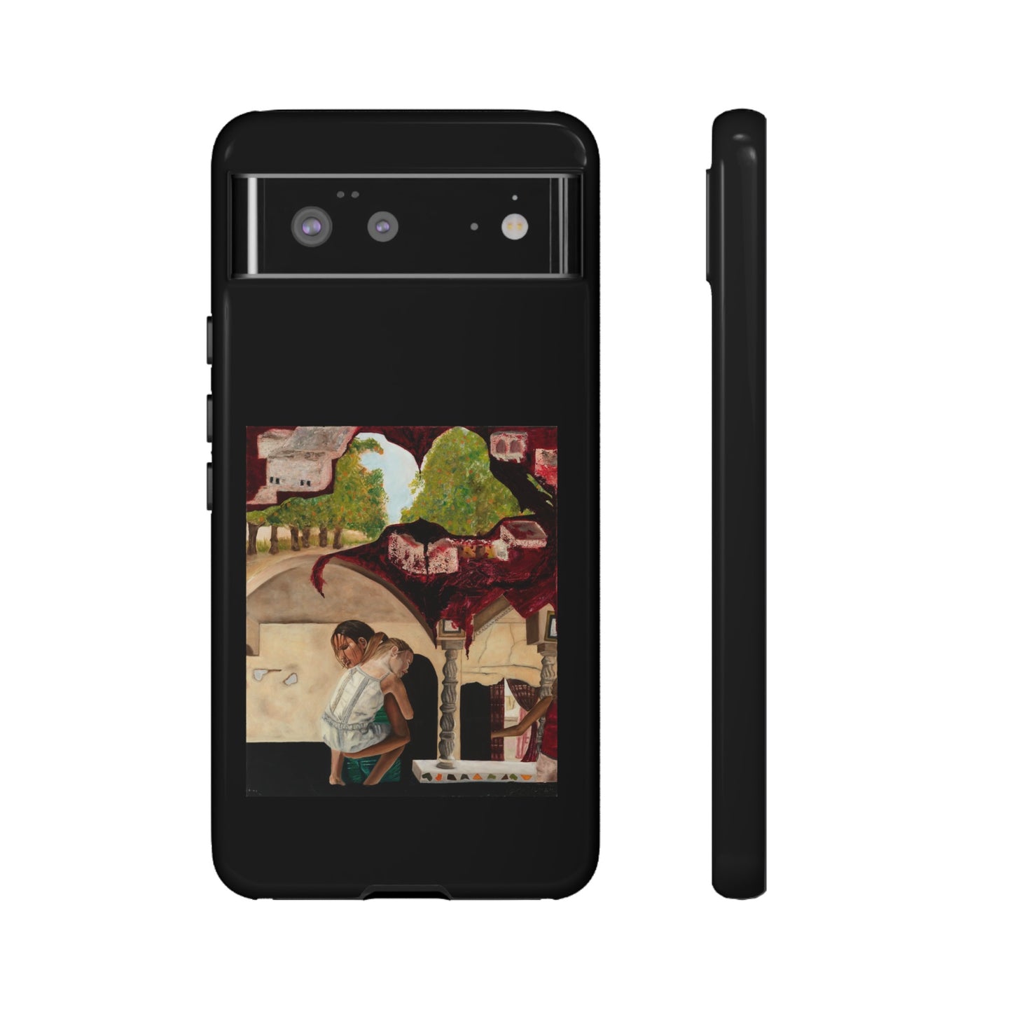 Tough Phone Case Print with "Psyche of Lost Youth" - art under moonlight