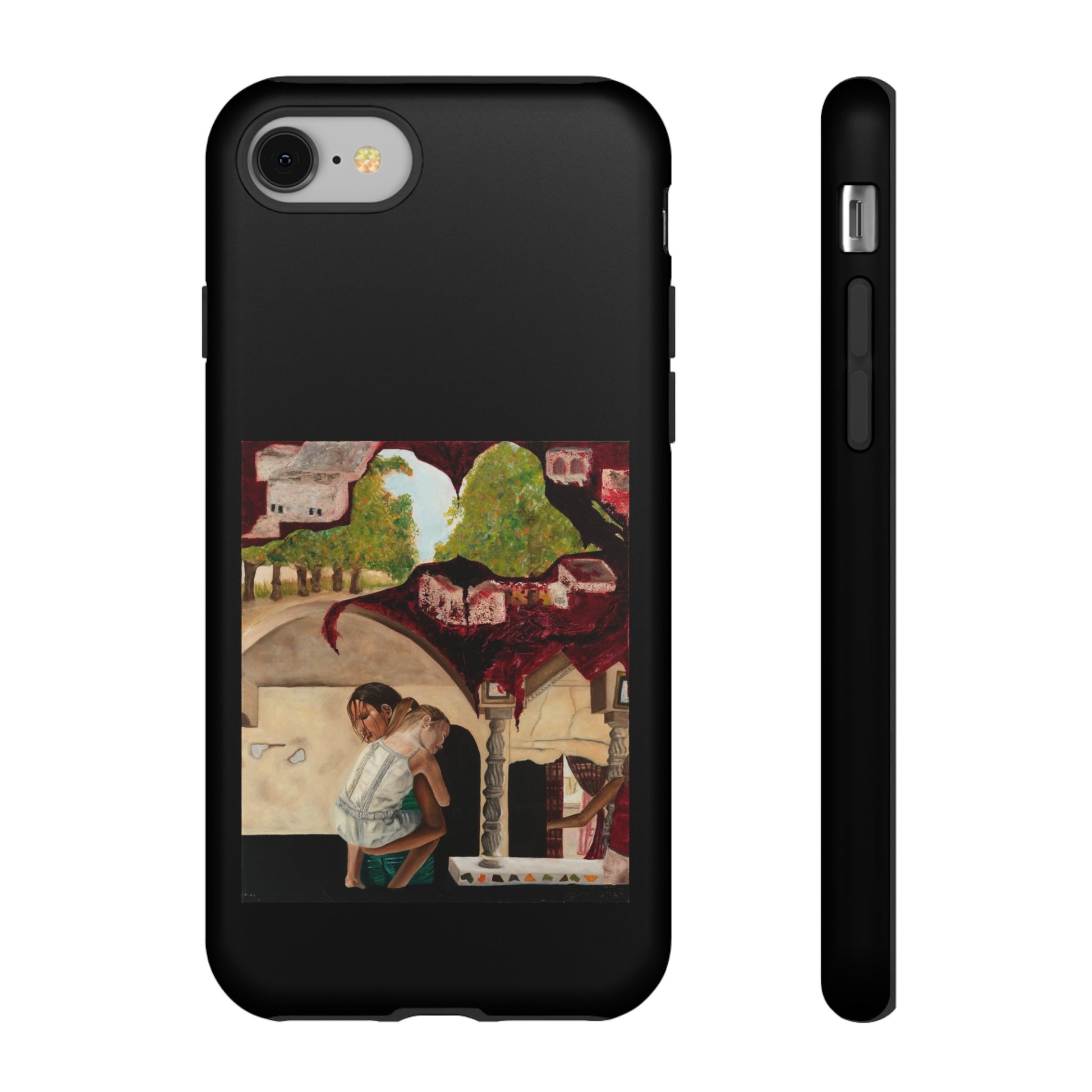 Tough Phone Case Print with "Psyche of Lost Youth" - art under moonlight