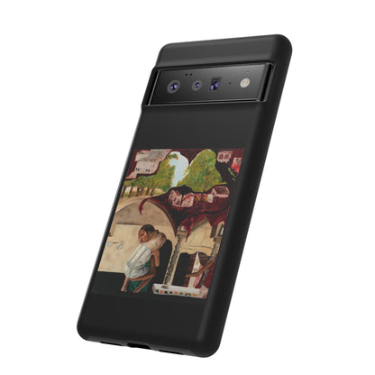 Tough Phone Case Print with "Psyche of Lost Youth" - art under moonlight