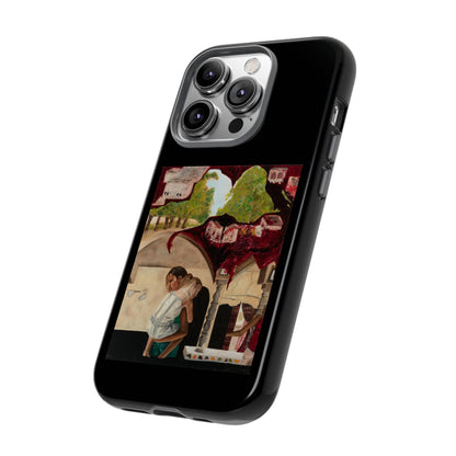 Tough Phone Case Print with "Psyche of Lost Youth" - art under moonlight