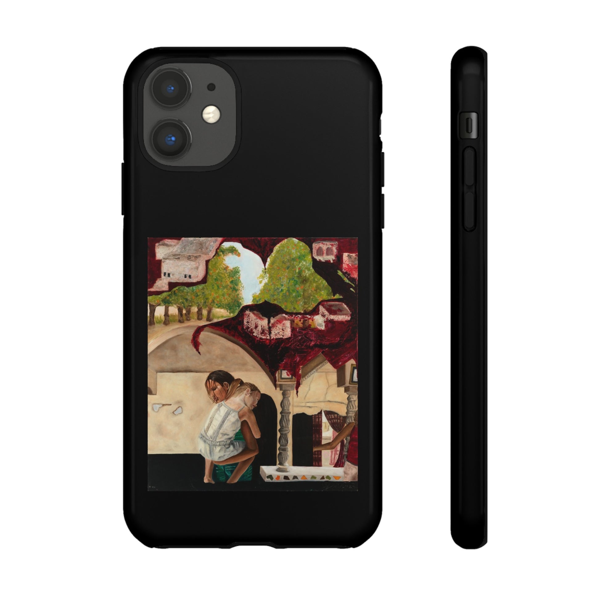 Tough Phone Case Print with "Psyche of Lost Youth" - art under moonlight