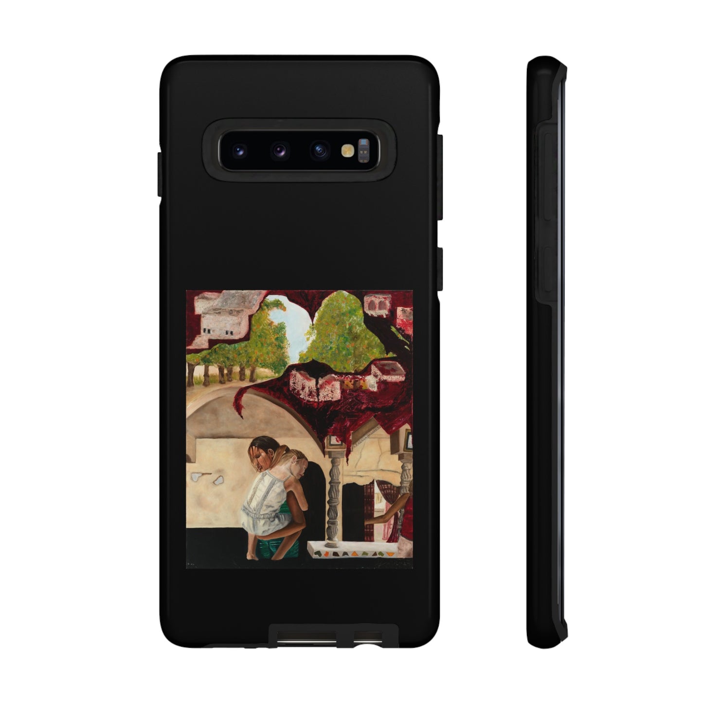 Tough Phone Case Print with "Psyche of Lost Youth" - art under moonlight