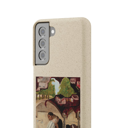 Biodegradable Phone Case Printed with "Psyche of Lost Youth" - art under moonlight