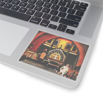 Vinyl Sticker of "Ghosts Inside" - art under moonlight
