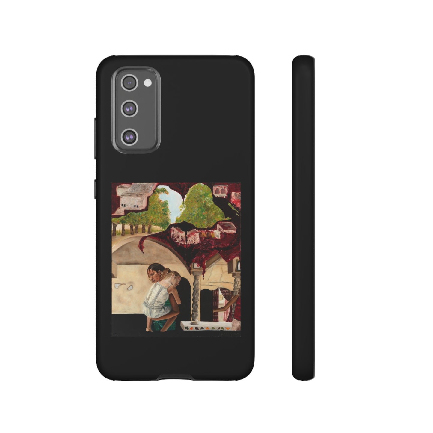 Tough Phone Case Print with "Psyche of Lost Youth" - art under moonlight