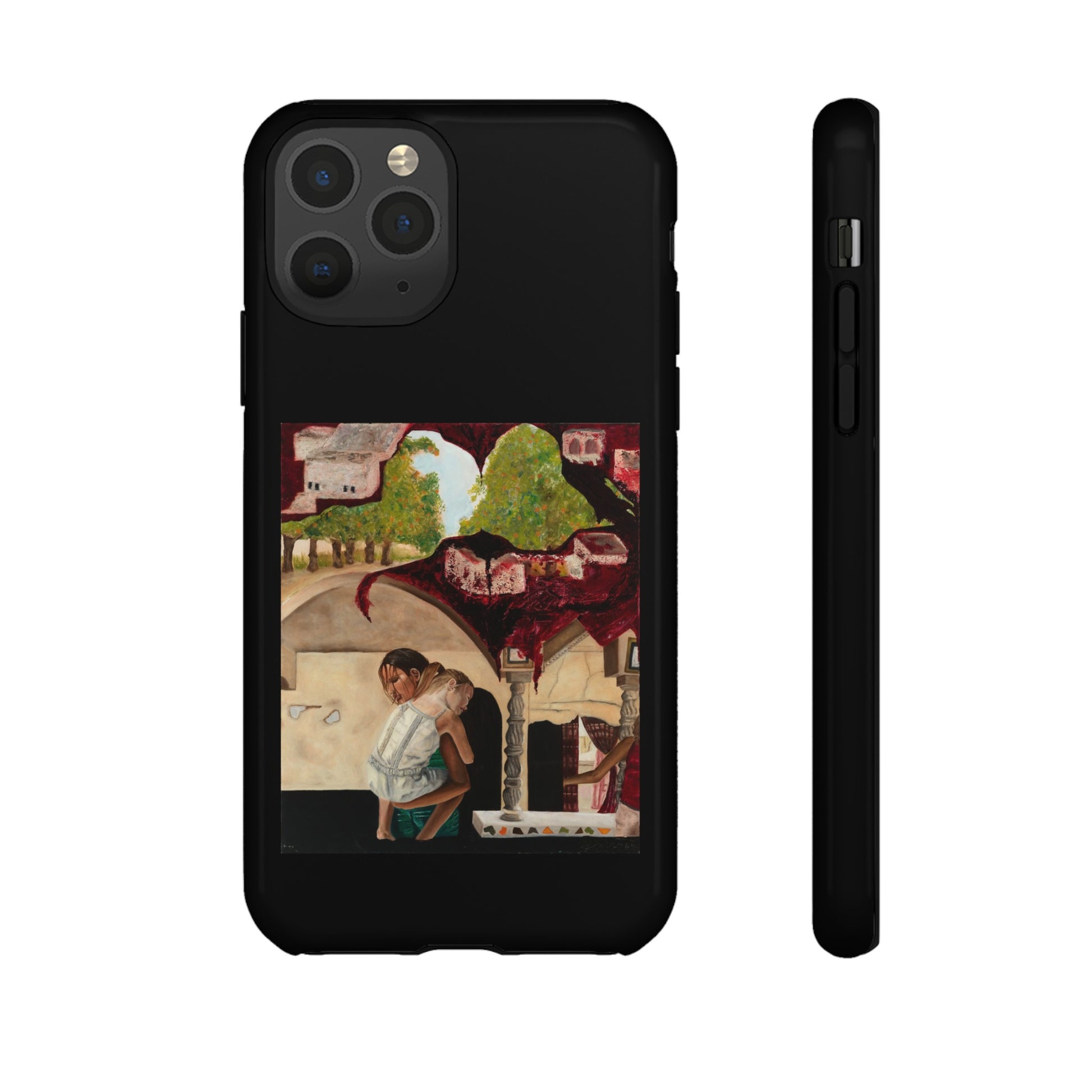 Tough Phone Case Print with "Psyche of Lost Youth" - art under moonlight