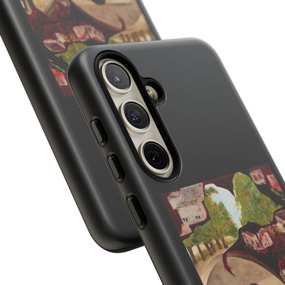 Tough Phone Case Print with "Psyche of Lost Youth" - art under moonlight