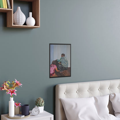 Indoor and Outdoor Silk Poster Print of “Building Blocks" - art under moonlight