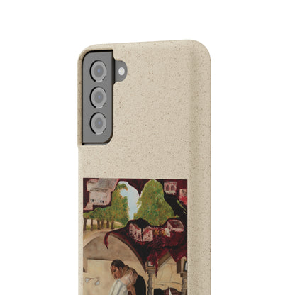 Biodegradable Phone Case Printed with "Psyche of Lost Youth" - art under moonlight