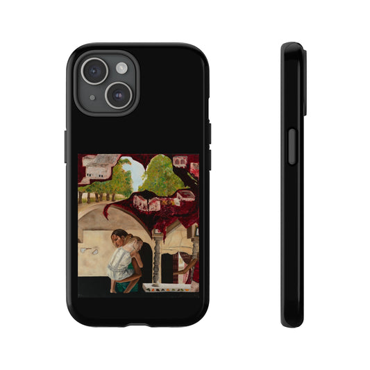 Tough Phone Case Print with "Psyche of Lost Youth" - art under moonlight