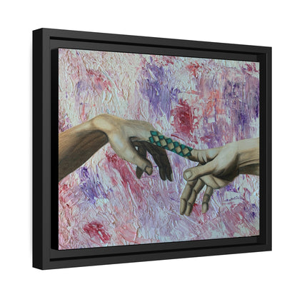 Framed Canvas of “Bound In Entrapment" - art under moonlight