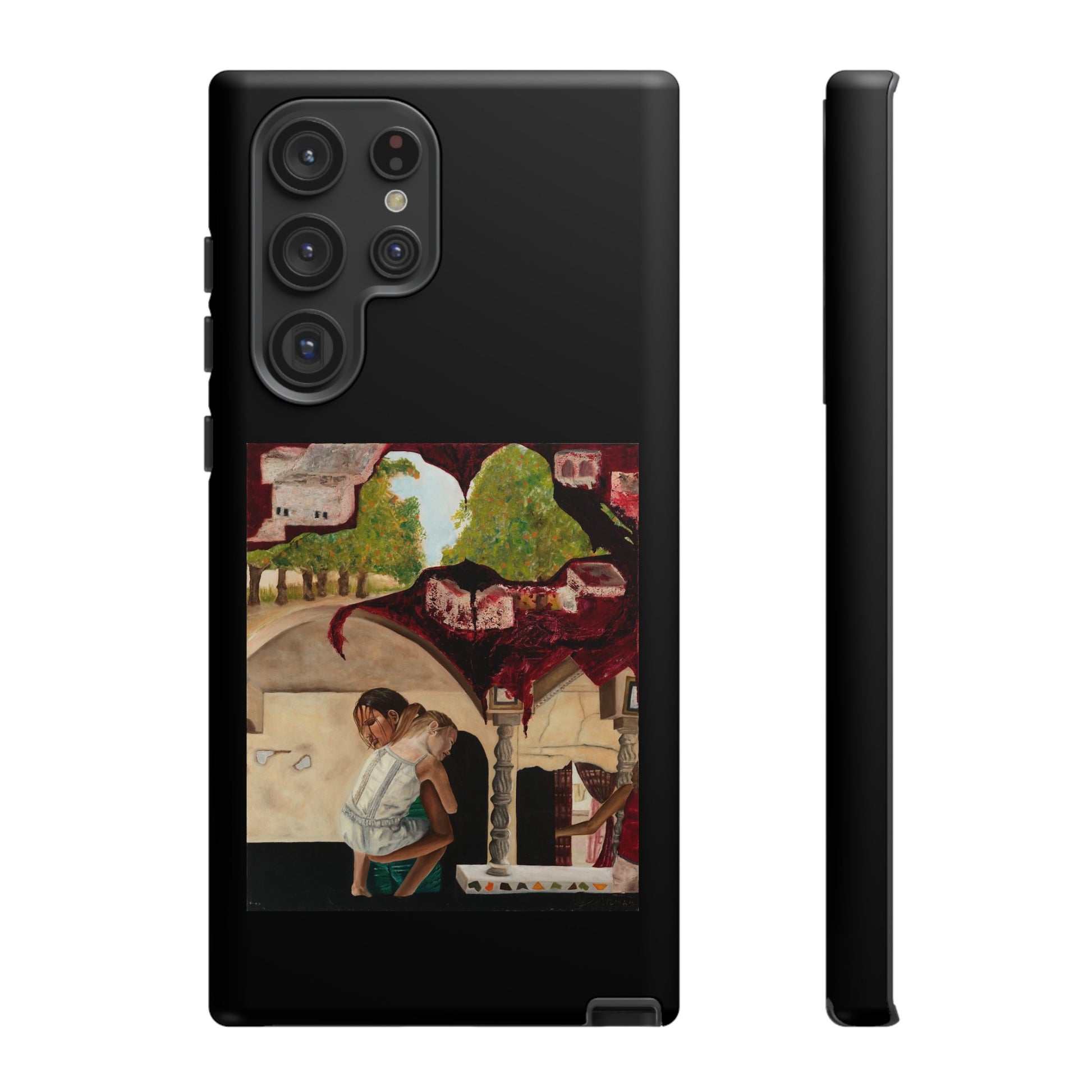 Tough Phone Case Print with "Psyche of Lost Youth" - art under moonlight