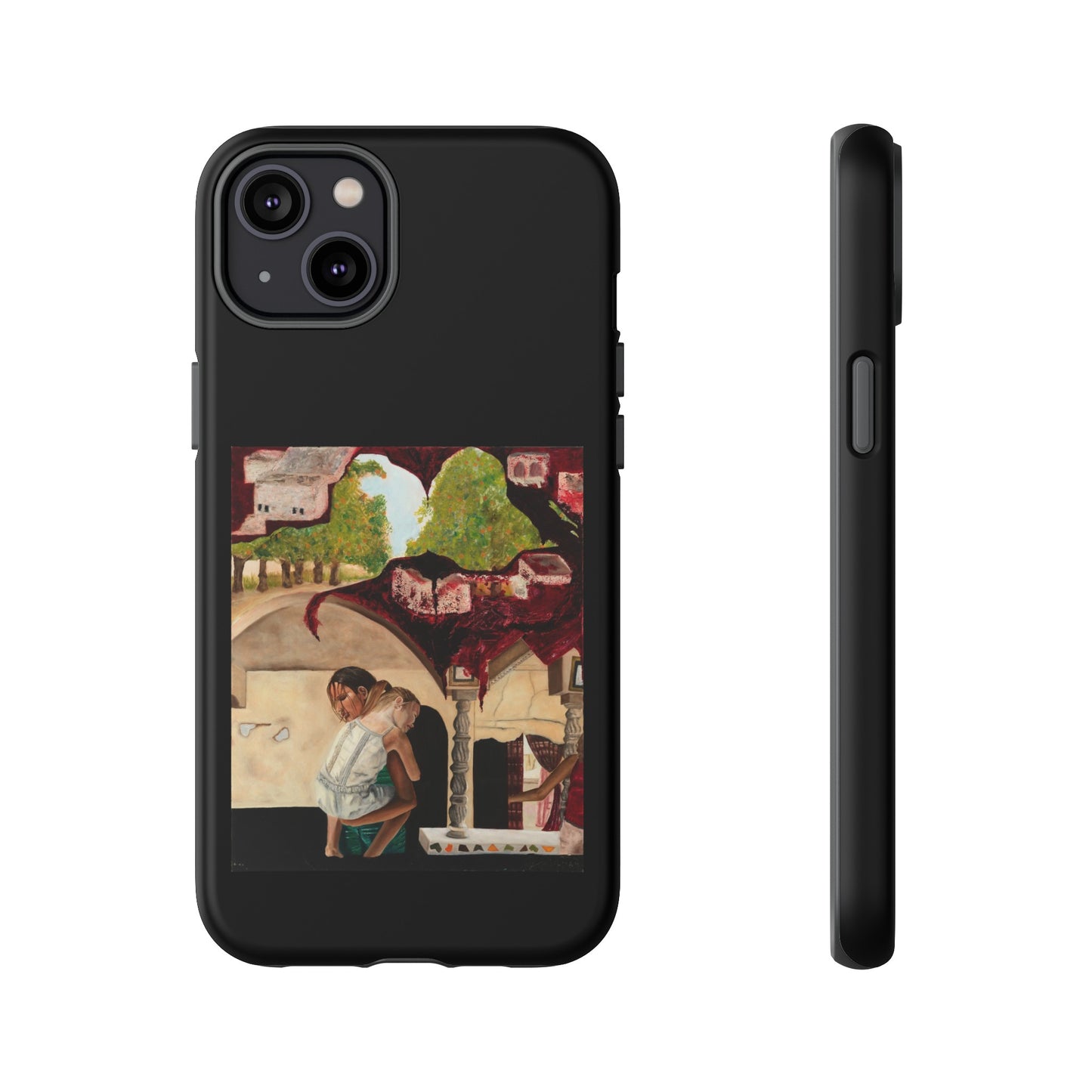 Tough Phone Case Print with "Psyche of Lost Youth" - art under moonlight