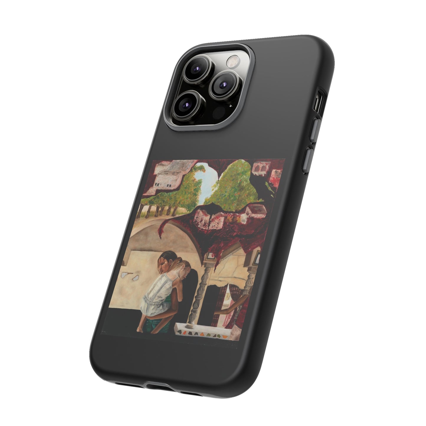 Tough Phone Case Print with "Psyche of Lost Youth" - art under moonlight