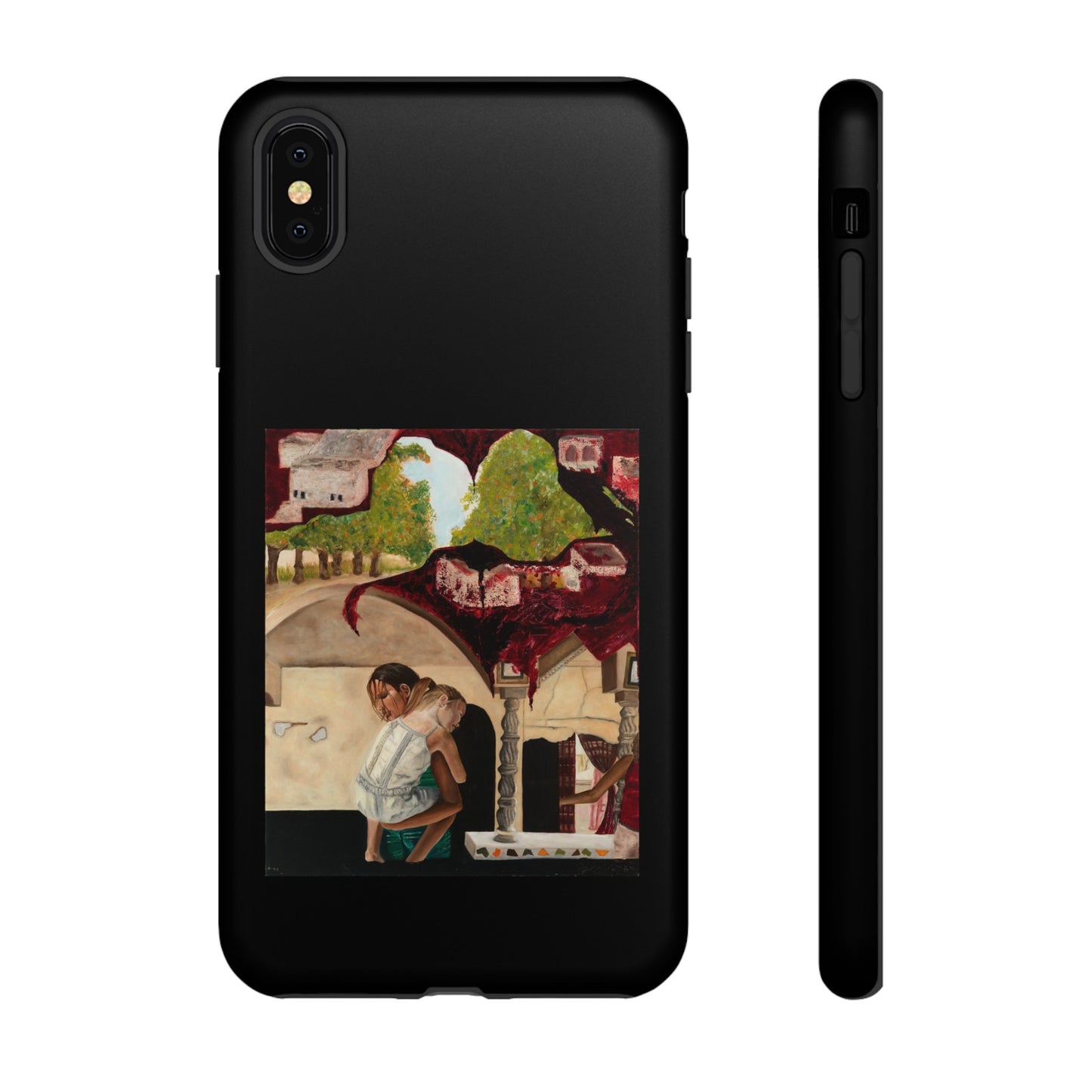 Tough Phone Case Print with "Psyche of Lost Youth" - art under moonlight