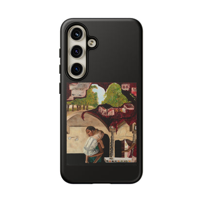 Tough Phone Case Print with "Psyche of Lost Youth" - art under moonlight