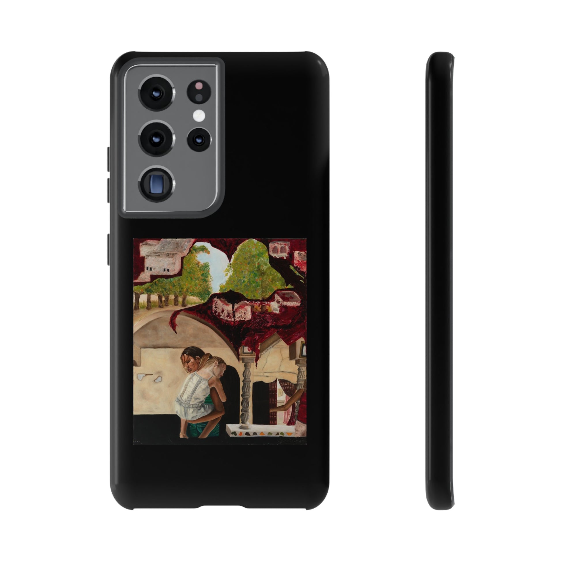 Tough Phone Case Print with "Psyche of Lost Youth" - art under moonlight