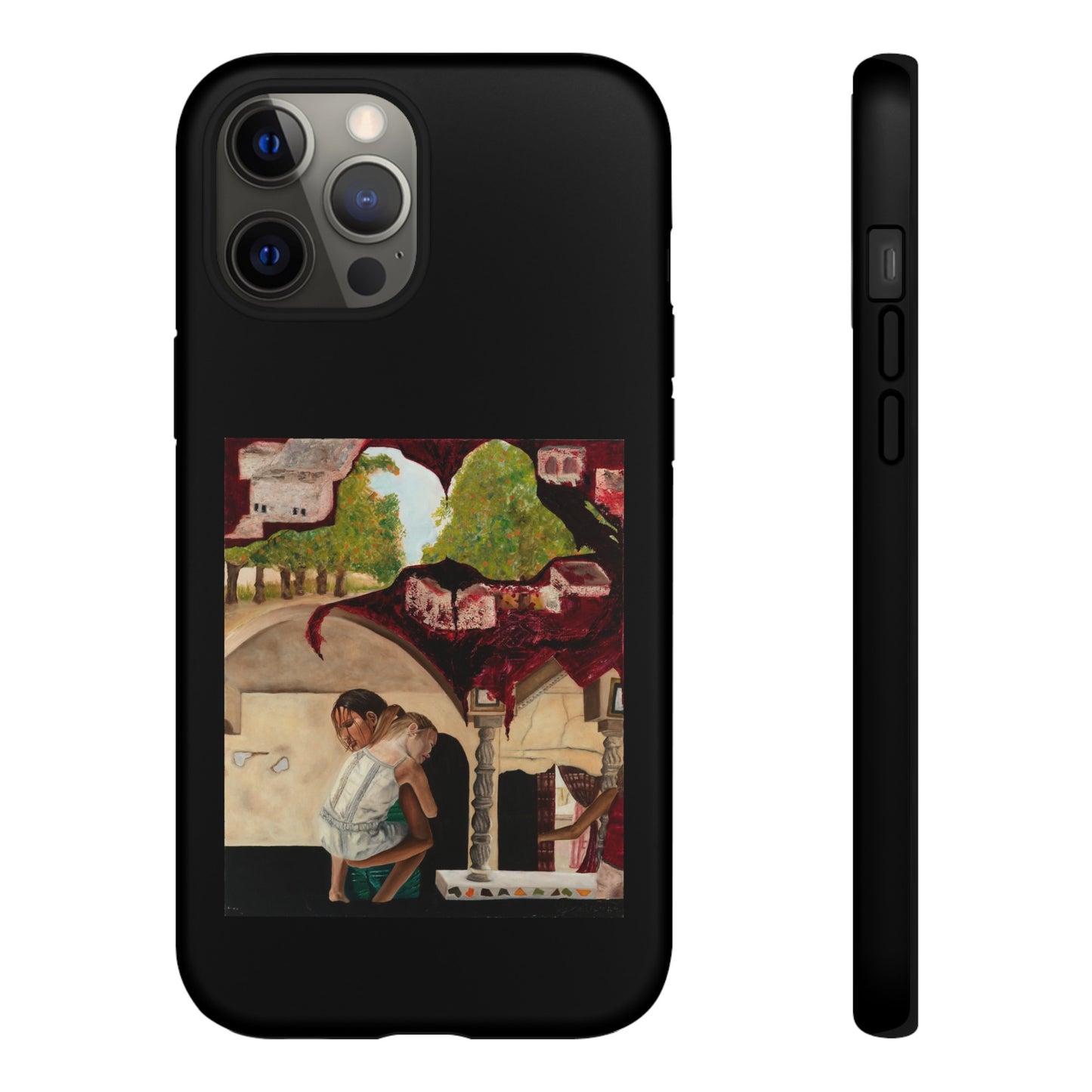 Tough Phone Case Print with "Psyche of Lost Youth" - art under moonlight