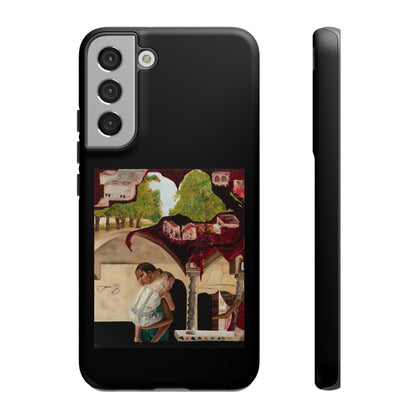 Tough Phone Case Print with "Psyche of Lost Youth" - art under moonlight