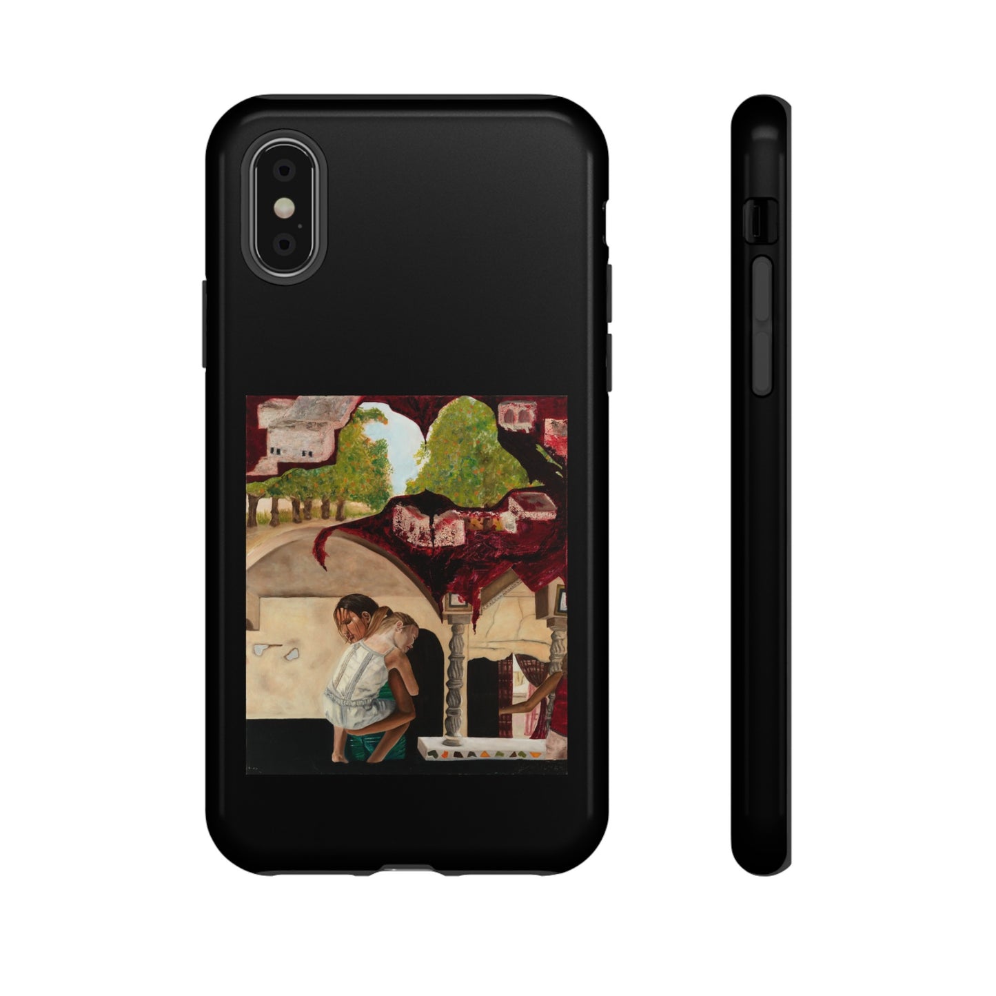 Tough Phone Case Print with "Psyche of Lost Youth" - art under moonlight