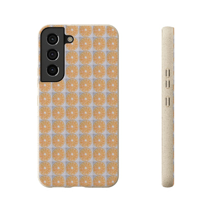 Biodegradable Phone Case Printed with Orange Drawing - art under moonlight